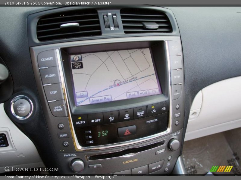 Navigation of 2010 IS 250C Convertible