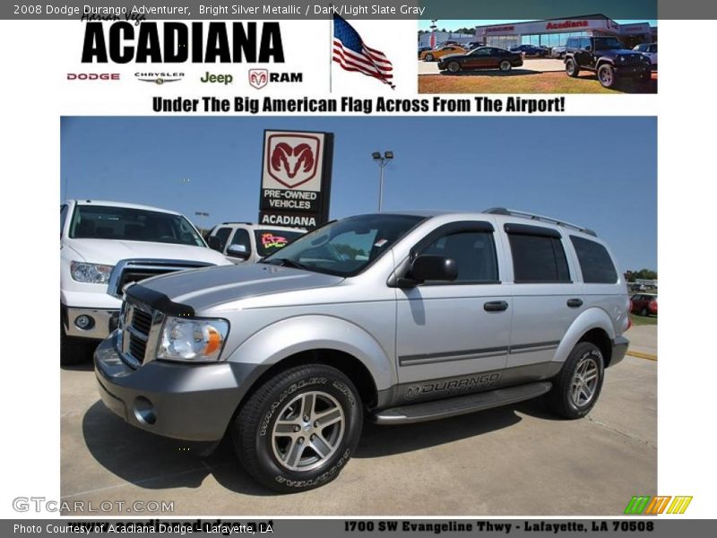 Bright Silver Metallic / Dark/Light Slate Gray 2008 Dodge Durango Adventurer