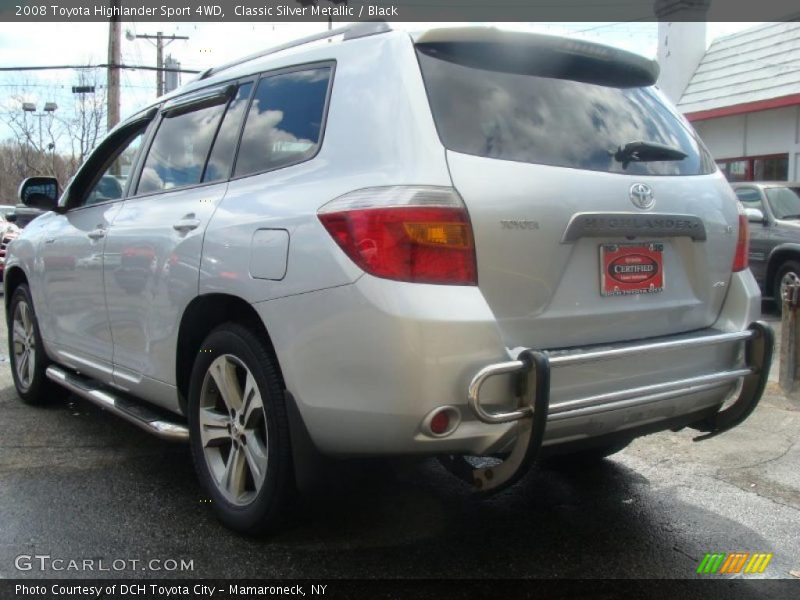 Classic Silver Metallic / Black 2008 Toyota Highlander Sport 4WD