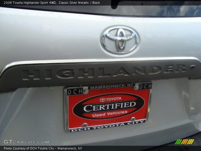 Classic Silver Metallic / Black 2008 Toyota Highlander Sport 4WD