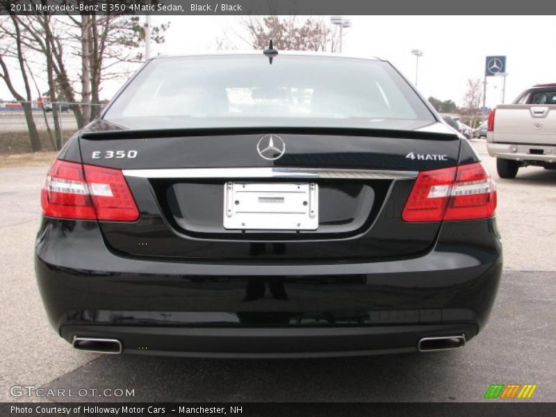 Black / Black 2011 Mercedes-Benz E 350 4Matic Sedan