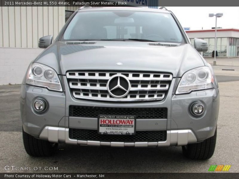 Palladium Silver Metallic / Black 2011 Mercedes-Benz ML 550 4Matic