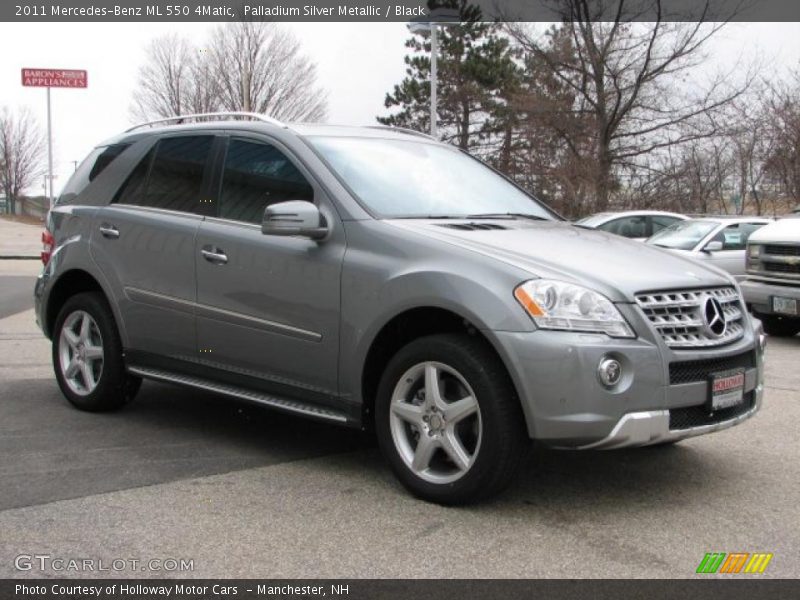 Palladium Silver Metallic / Black 2011 Mercedes-Benz ML 550 4Matic