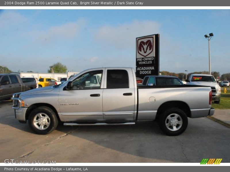 Bright Silver Metallic / Dark Slate Gray 2004 Dodge Ram 2500 Laramie Quad Cab
