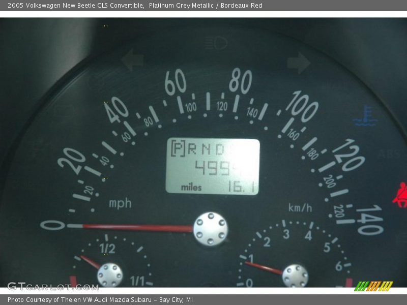 Platinum Grey Metallic / Bordeaux Red 2005 Volkswagen New Beetle GLS Convertible