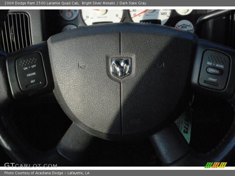 Bright Silver Metallic / Dark Slate Gray 2004 Dodge Ram 2500 Laramie Quad Cab