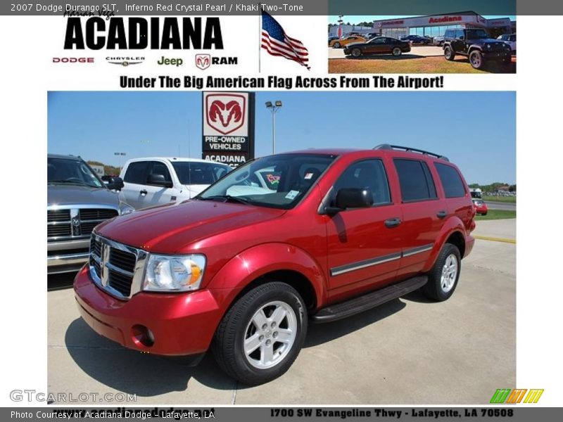 Inferno Red Crystal Pearl / Khaki Two-Tone 2007 Dodge Durango SLT