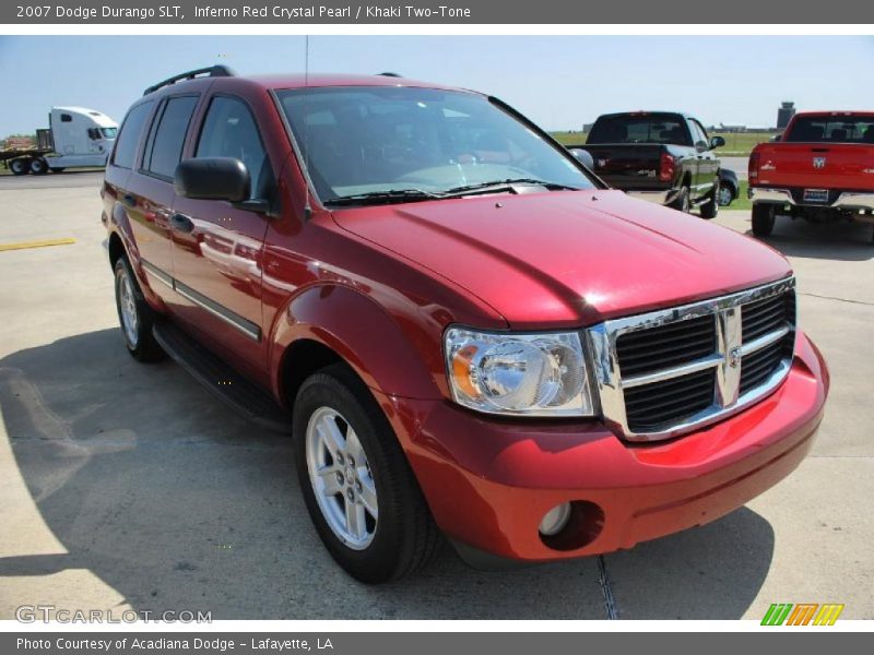 Inferno Red Crystal Pearl / Khaki Two-Tone 2007 Dodge Durango SLT