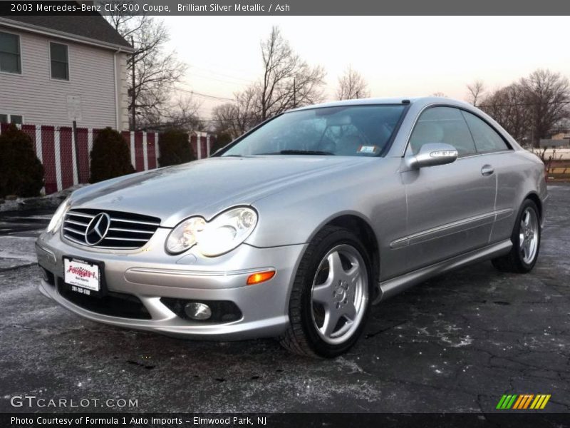Brilliant Silver Metallic / Ash 2003 Mercedes-Benz CLK 500 Coupe