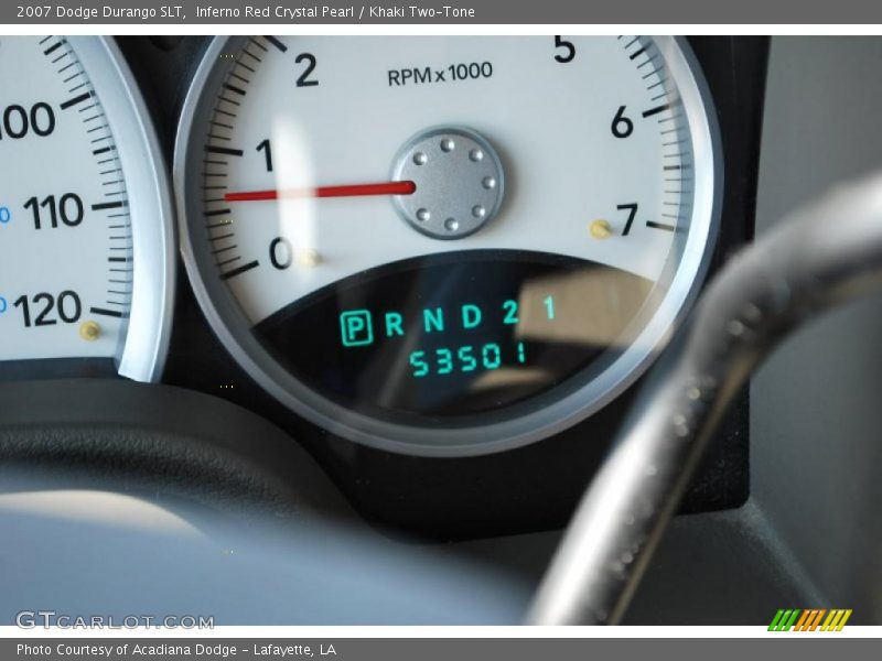 Inferno Red Crystal Pearl / Khaki Two-Tone 2007 Dodge Durango SLT