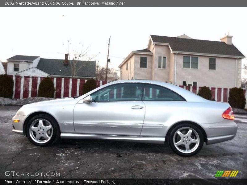 Brilliant Silver Metallic / Ash 2003 Mercedes-Benz CLK 500 Coupe