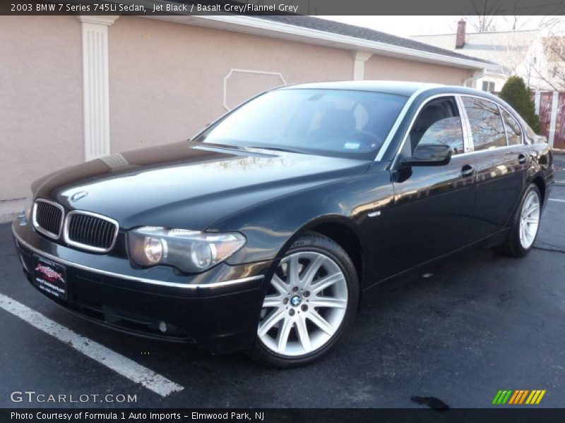 Jet Black / Basalt Grey/Flannel Grey 2003 BMW 7 Series 745Li Sedan