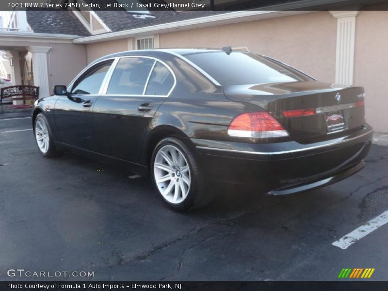 Jet Black / Basalt Grey/Flannel Grey 2003 BMW 7 Series 745Li Sedan