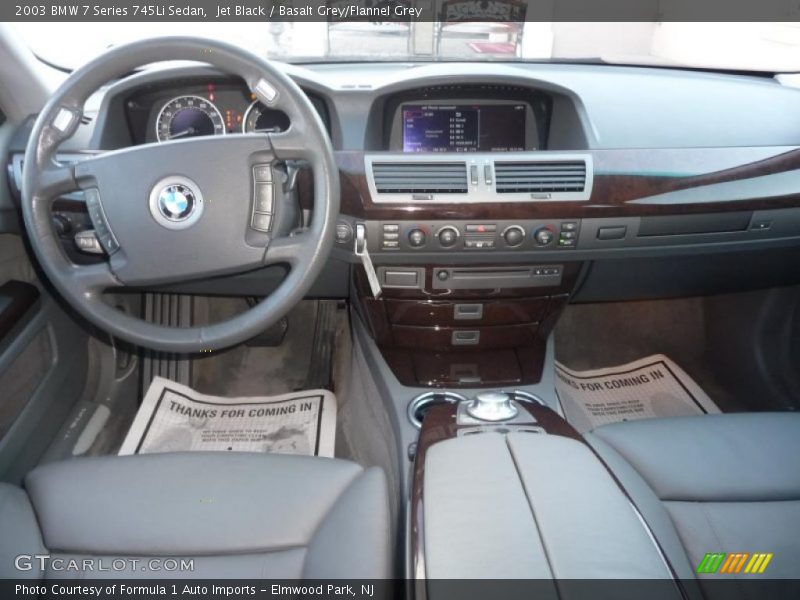 Jet Black / Basalt Grey/Flannel Grey 2003 BMW 7 Series 745Li Sedan