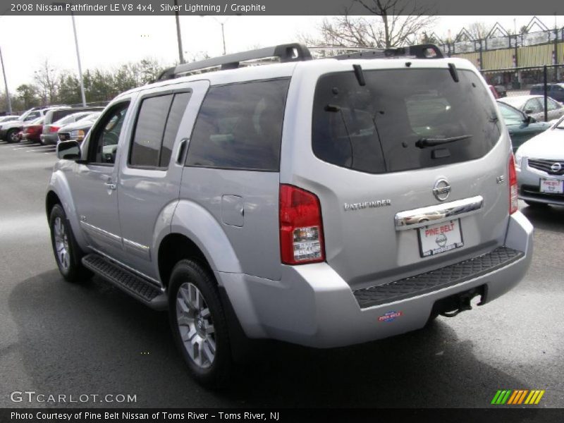 Silver Lightning / Graphite 2008 Nissan Pathfinder LE V8 4x4