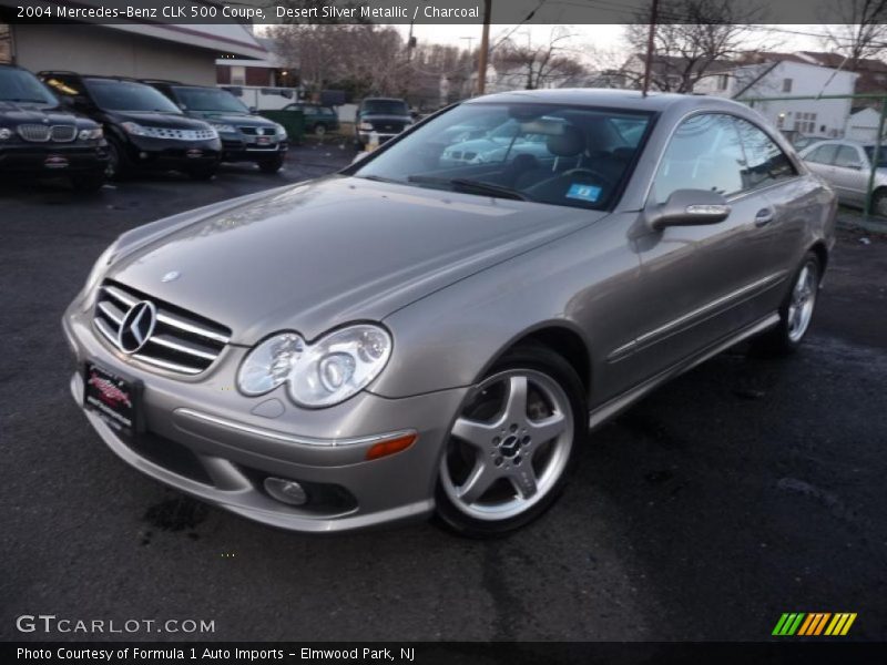 Desert Silver Metallic / Charcoal 2004 Mercedes-Benz CLK 500 Coupe