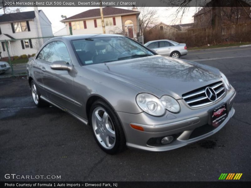 Desert Silver Metallic / Charcoal 2004 Mercedes-Benz CLK 500 Coupe