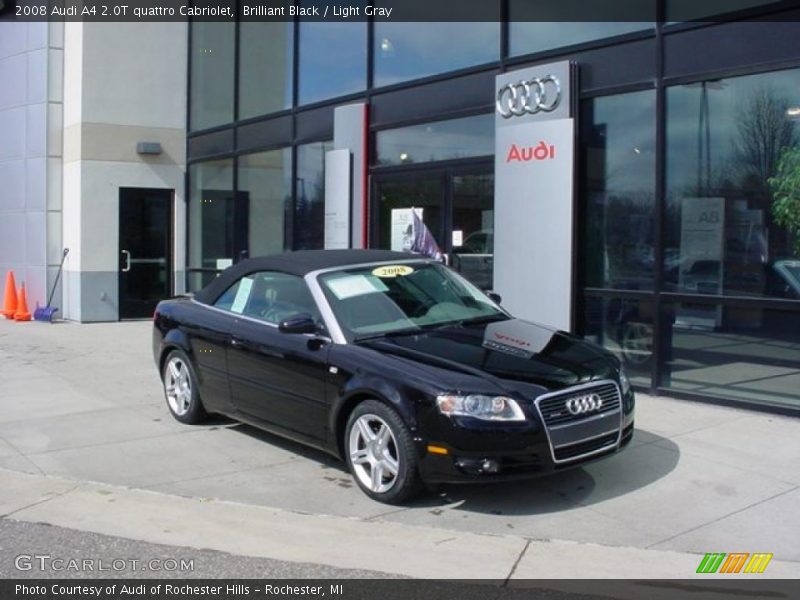 Brilliant Black / Light Gray 2008 Audi A4 2.0T quattro Cabriolet