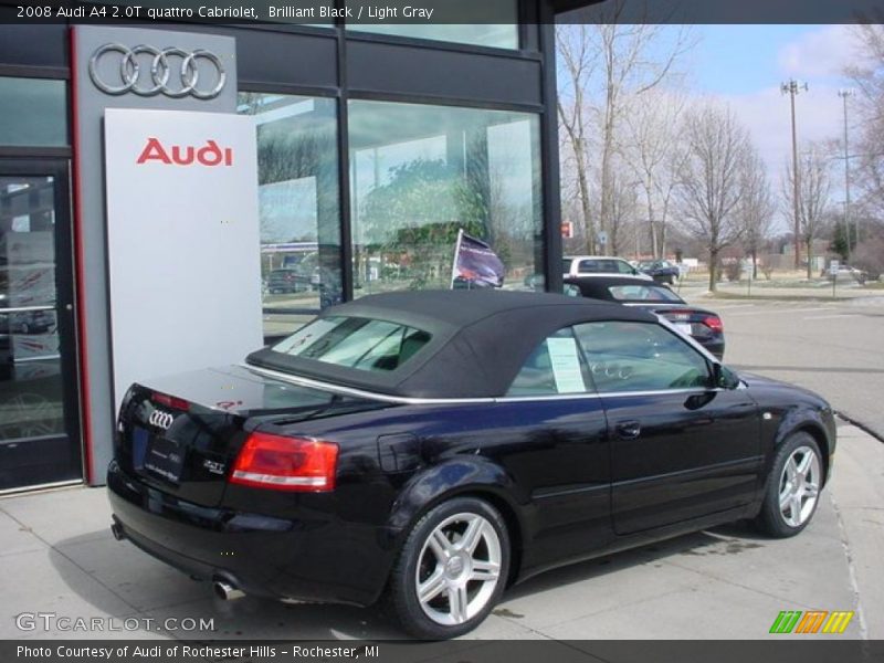Brilliant Black / Light Gray 2008 Audi A4 2.0T quattro Cabriolet
