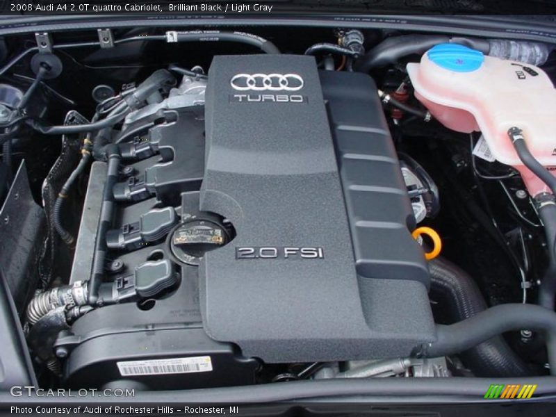  2008 A4 2.0T quattro Cabriolet Engine - 2.0 Liter FSI Turbocharged DOHC 16-Valve VVT 4 Cylinder