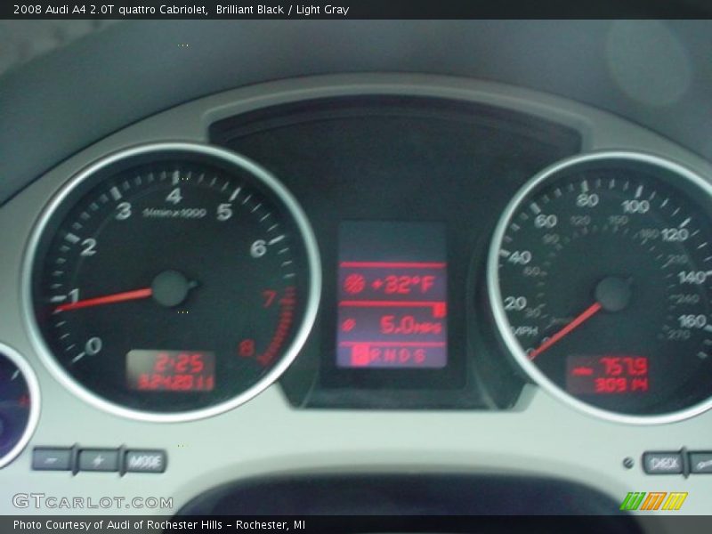 Brilliant Black / Light Gray 2008 Audi A4 2.0T quattro Cabriolet