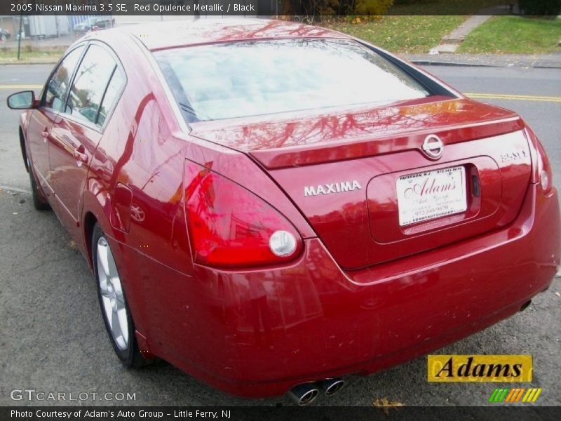 Red Opulence Metallic / Black 2005 Nissan Maxima 3.5 SE