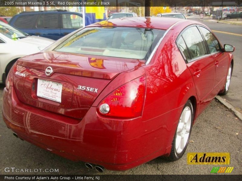 Red Opulence Metallic / Black 2005 Nissan Maxima 3.5 SE