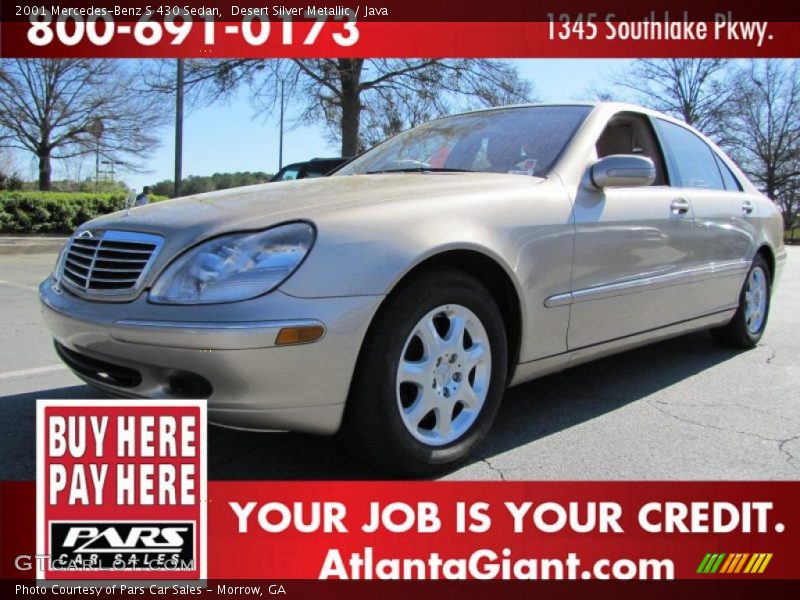 Desert Silver Metallic / Java 2001 Mercedes-Benz S 430 Sedan