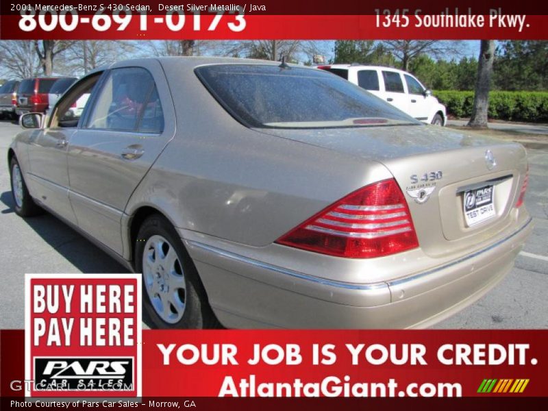 Desert Silver Metallic / Java 2001 Mercedes-Benz S 430 Sedan
