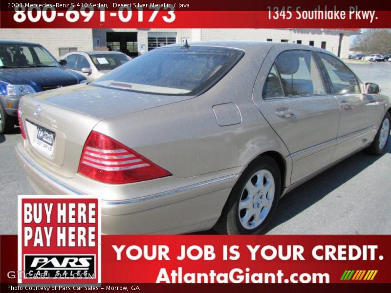 Desert Silver Metallic / Java 2001 Mercedes-Benz S 430 Sedan