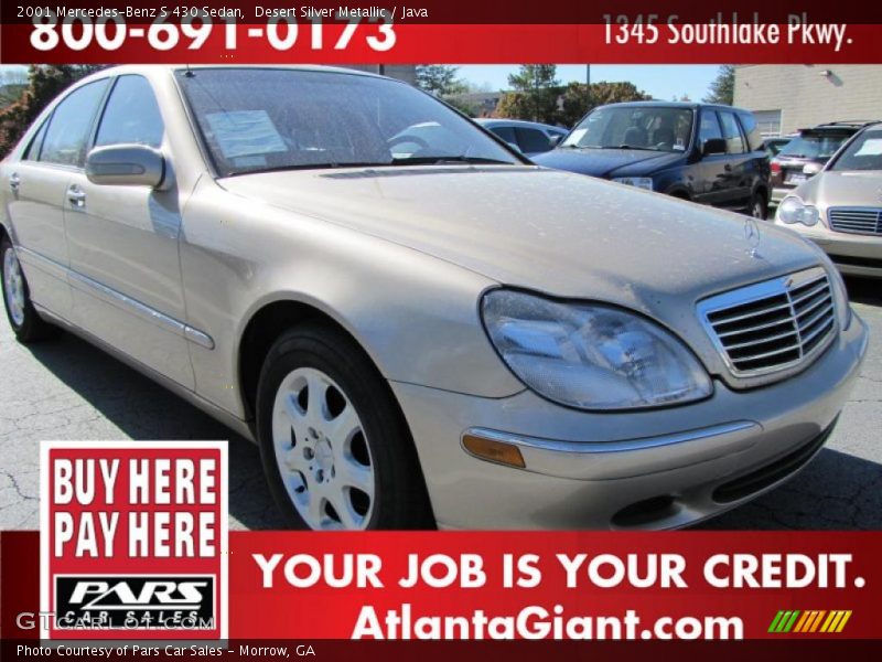 Desert Silver Metallic / Java 2001 Mercedes-Benz S 430 Sedan