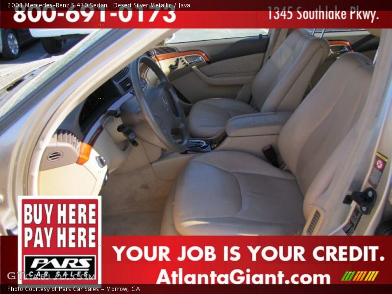 Desert Silver Metallic / Java 2001 Mercedes-Benz S 430 Sedan