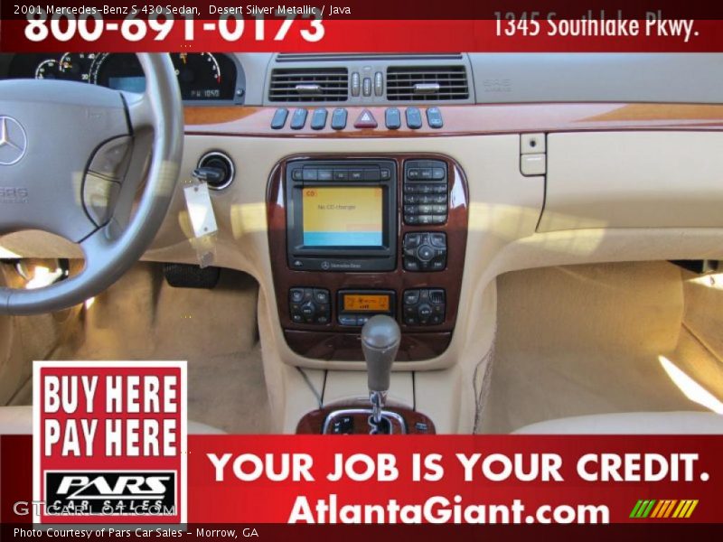 Desert Silver Metallic / Java 2001 Mercedes-Benz S 430 Sedan