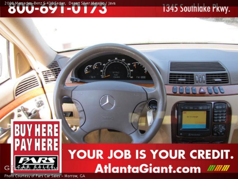 Desert Silver Metallic / Java 2001 Mercedes-Benz S 430 Sedan