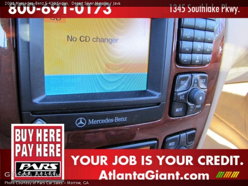 Desert Silver Metallic / Java 2001 Mercedes-Benz S 430 Sedan