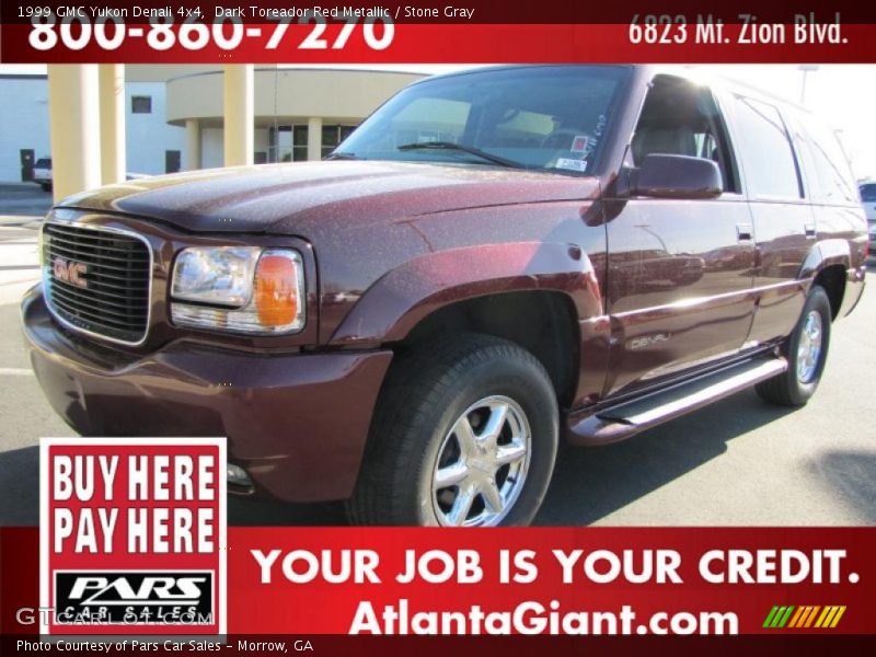 Dark Toreador Red Metallic / Stone Gray 1999 GMC Yukon Denali 4x4