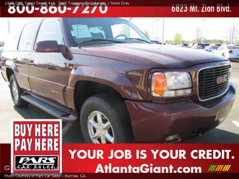 Dark Toreador Red Metallic / Stone Gray 1999 GMC Yukon Denali 4x4