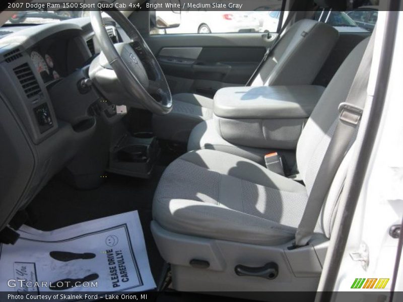 Bright White / Medium Slate Gray 2007 Dodge Ram 1500 Sport Quad Cab 4x4