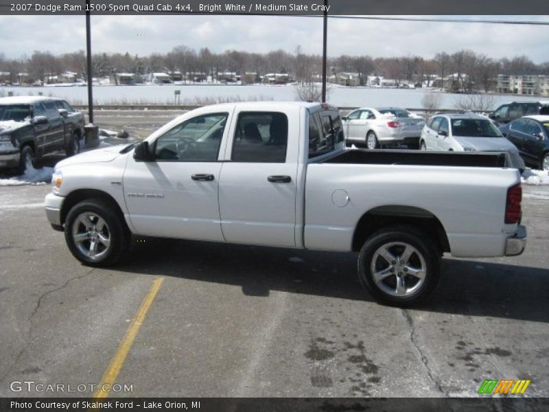 Bright White / Medium Slate Gray 2007 Dodge Ram 1500 Sport Quad Cab 4x4