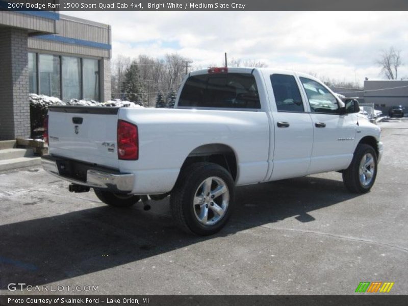 Bright White / Medium Slate Gray 2007 Dodge Ram 1500 Sport Quad Cab 4x4