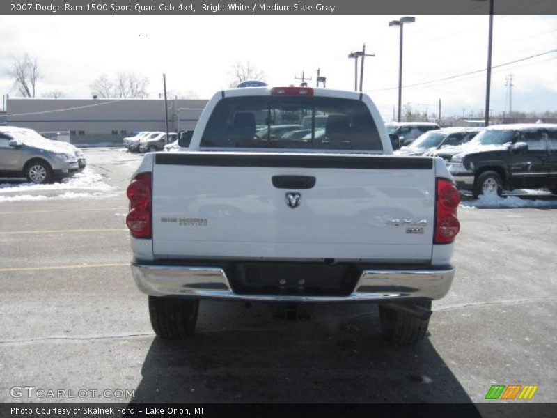 Bright White / Medium Slate Gray 2007 Dodge Ram 1500 Sport Quad Cab 4x4