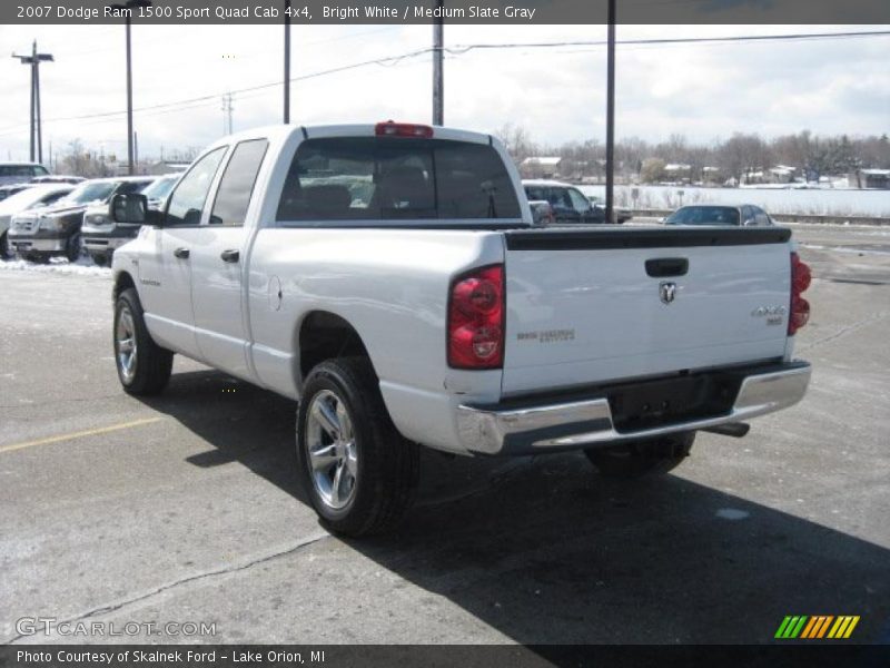 Bright White / Medium Slate Gray 2007 Dodge Ram 1500 Sport Quad Cab 4x4