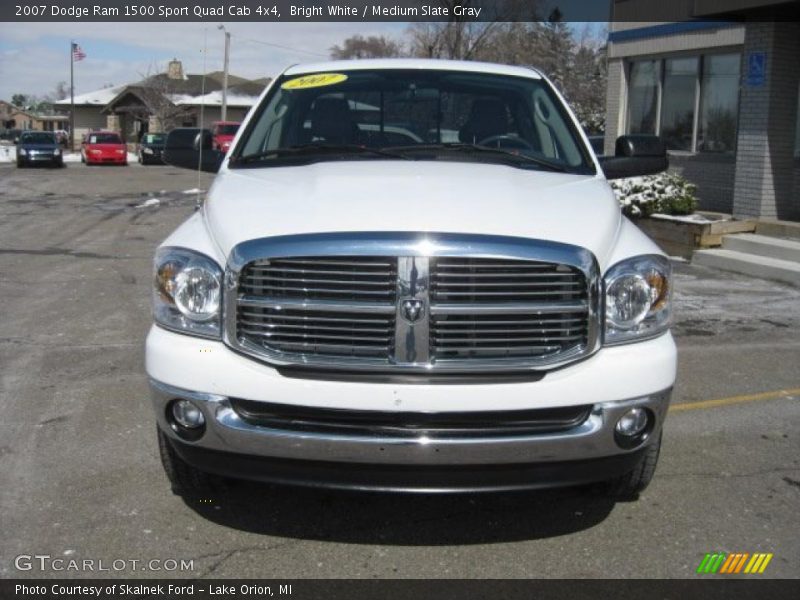 Bright White / Medium Slate Gray 2007 Dodge Ram 1500 Sport Quad Cab 4x4