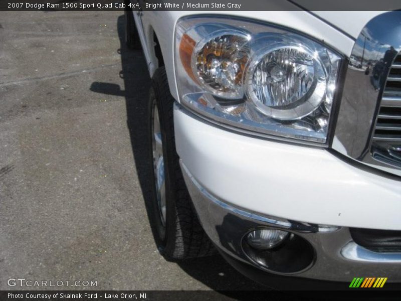 Bright White / Medium Slate Gray 2007 Dodge Ram 1500 Sport Quad Cab 4x4