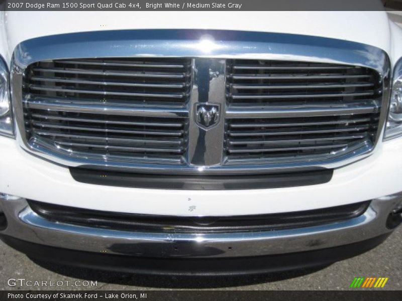 Bright White / Medium Slate Gray 2007 Dodge Ram 1500 Sport Quad Cab 4x4