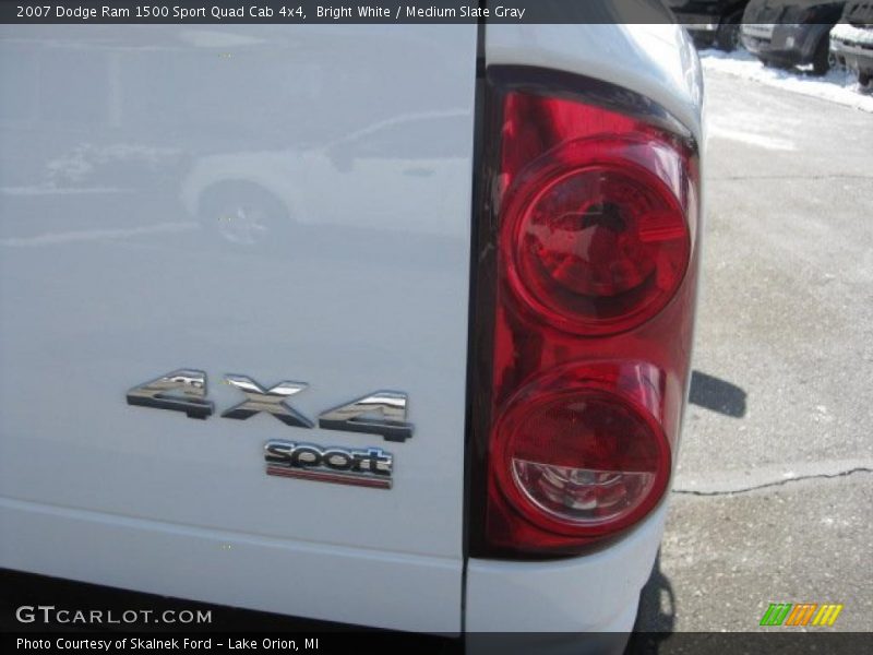 Bright White / Medium Slate Gray 2007 Dodge Ram 1500 Sport Quad Cab 4x4