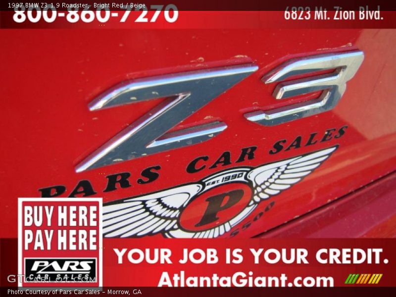 Bright Red / Beige 1997 BMW Z3 1.9 Roadster