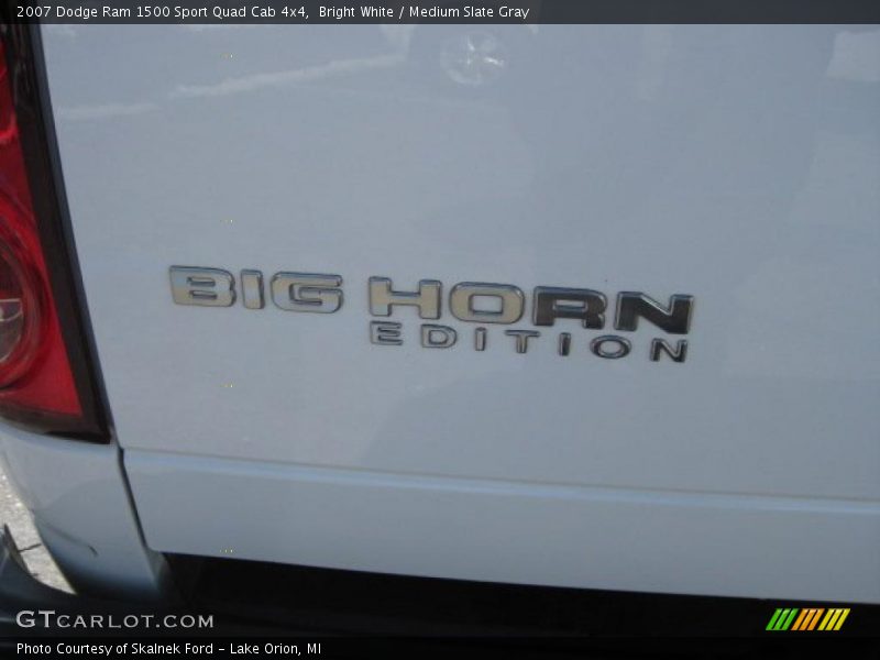 Bright White / Medium Slate Gray 2007 Dodge Ram 1500 Sport Quad Cab 4x4