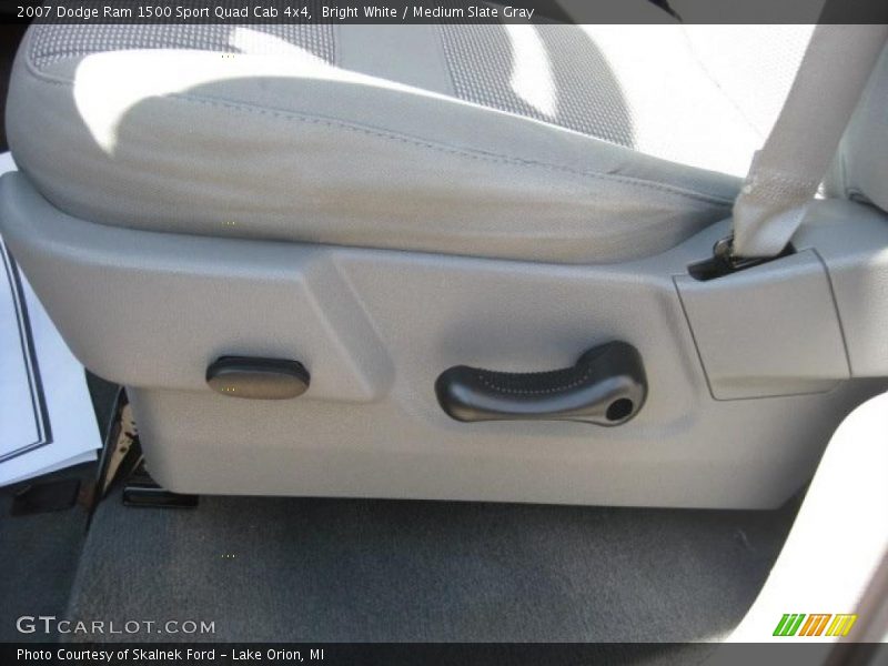 Bright White / Medium Slate Gray 2007 Dodge Ram 1500 Sport Quad Cab 4x4