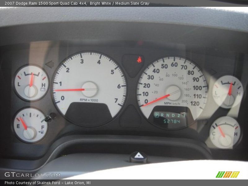 Bright White / Medium Slate Gray 2007 Dodge Ram 1500 Sport Quad Cab 4x4